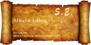 Sikula Edina névjegykártya